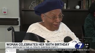 Woman celebrates her 100th birthday
