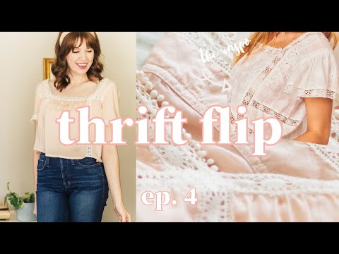 Thrift Flip: DIY Top with Lace Details Inspired by