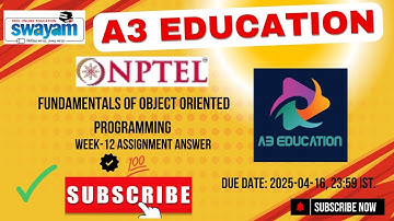 NPTEL Fundamentals of Object Oriented Programming Week 12 Assignment Answers | 2025 – Jan