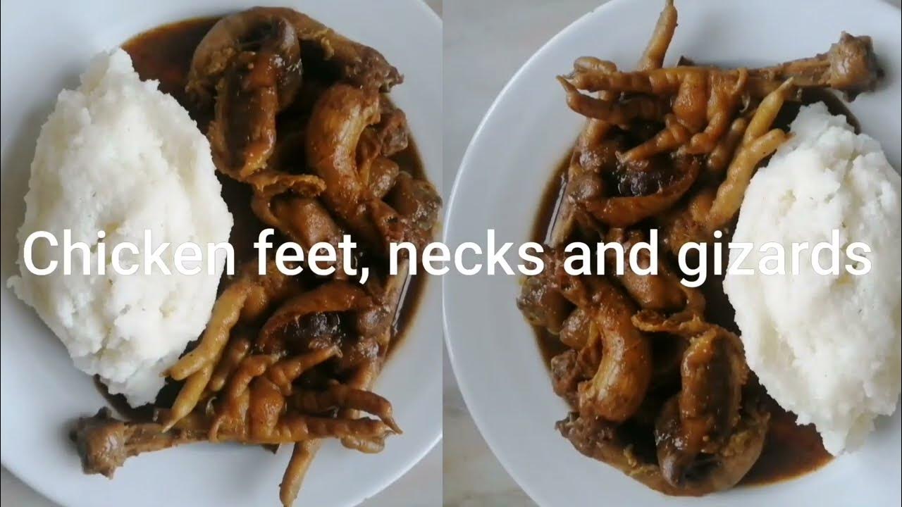 How to cook Chicken feet, gizzards and necks Easy Recipe YouTube
