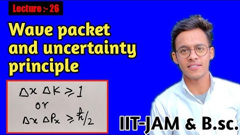 Quantum mechanics(lecture-26) Wave packet and uncertainty principle Explained with example.