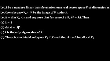 csir net june 2012 linear algebra linear transformation and its properties