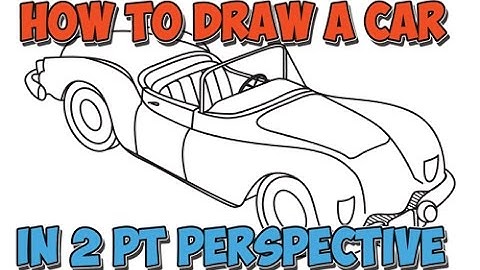 How to Draw a Car in 2 Pt Perspective Easy Step by Step Drawing Tutorial for Beginners