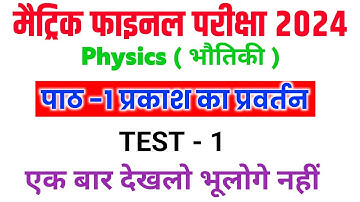 Reflection Of Light Class 10thObjective Question || Prakash KaPravartan Objective Question ka Test 1