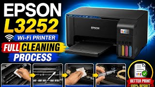 Epson Printer L3252 Wi-fi Full Cleaning Process  #printer