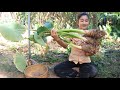 Countryside Life TV: Healthy taro soup cooking at home / Free and fresh vegetable around home