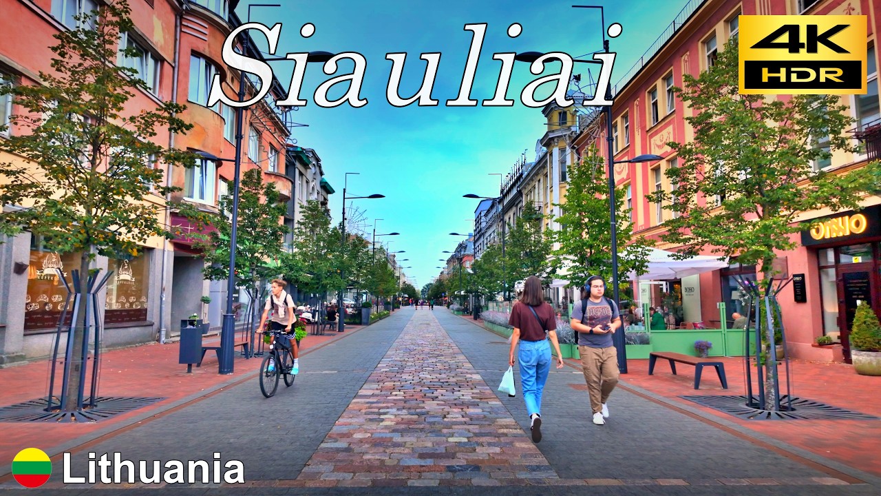 В Шяулях вечерняя прогулка / Литва 🇱🇹 / Август 2024 / 4K HDR