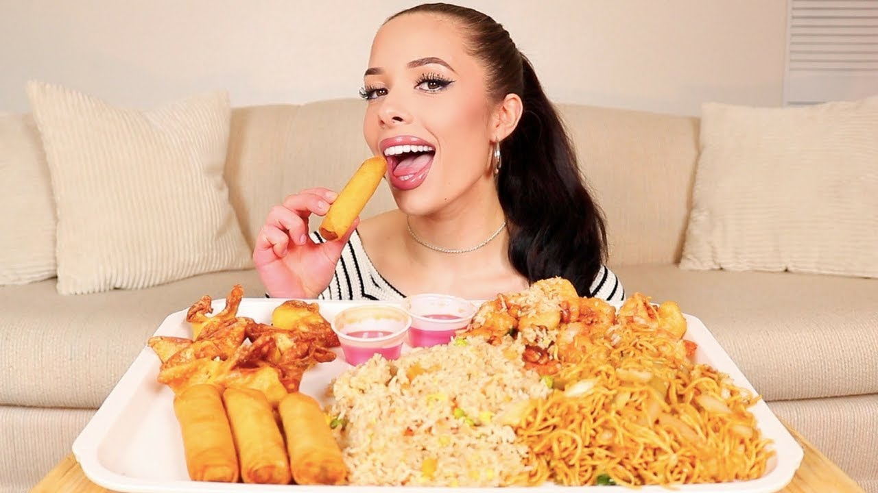 PANDA EXPRESS CHINESE FOOD MUKBANG + история о сражениях (часть 3)