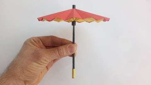 Японский зонтик ☂️ из бумаги ОТКРЫВАЕТСЯ и ЗАКРЫВАЕТСЯ; Japanese paper umbrella OPEN and CLOSE