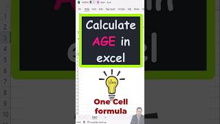 Calculate age in excel #excel #vikaljain #spreadsheetmagic