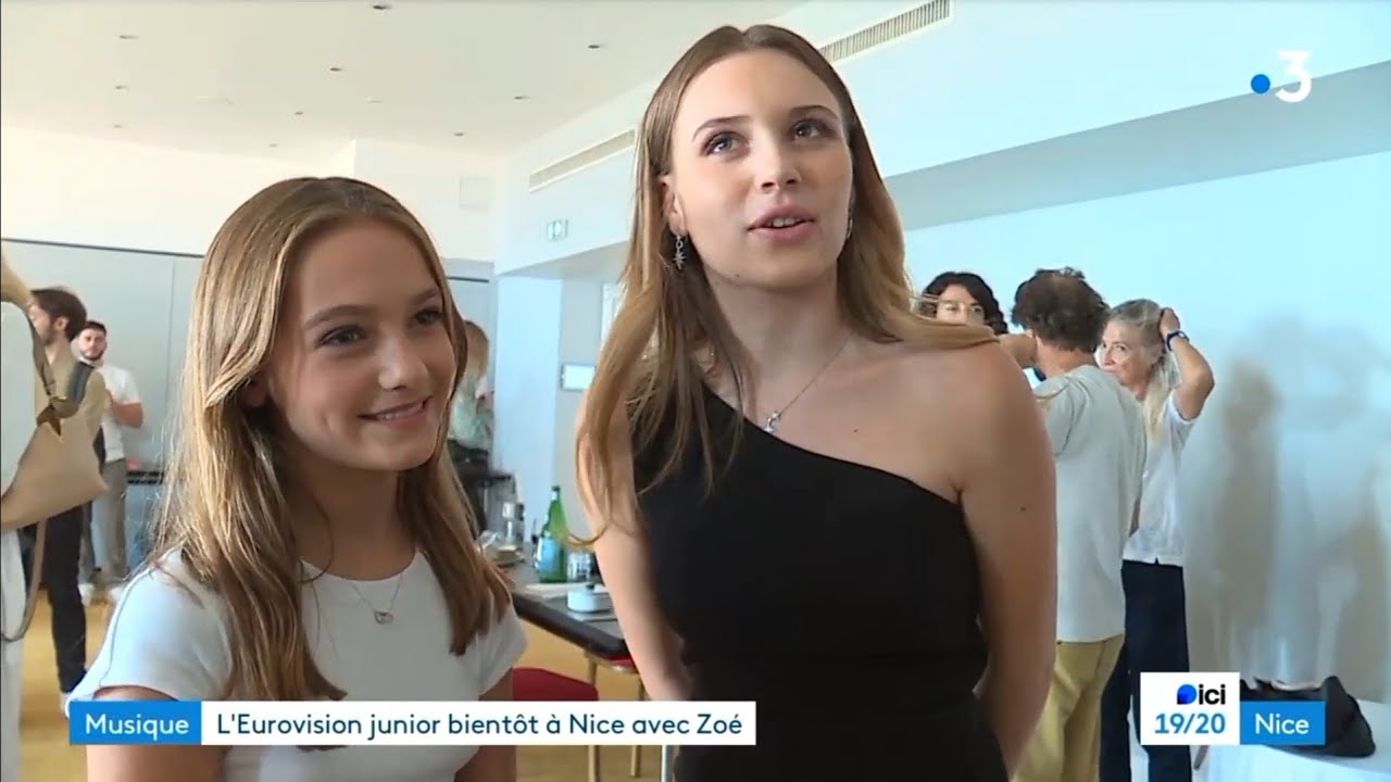Zoé Clauzure (🇨🇵 JESC 2023) and Carla Lazzari (🇨🇵 JESC 2019) on Ici 19/20 Nice (27/09/2023)