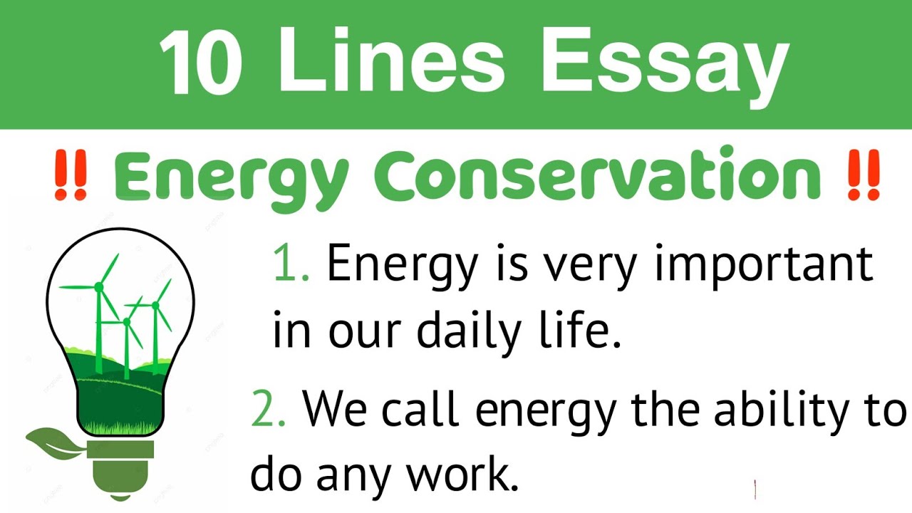 save energy essay in english