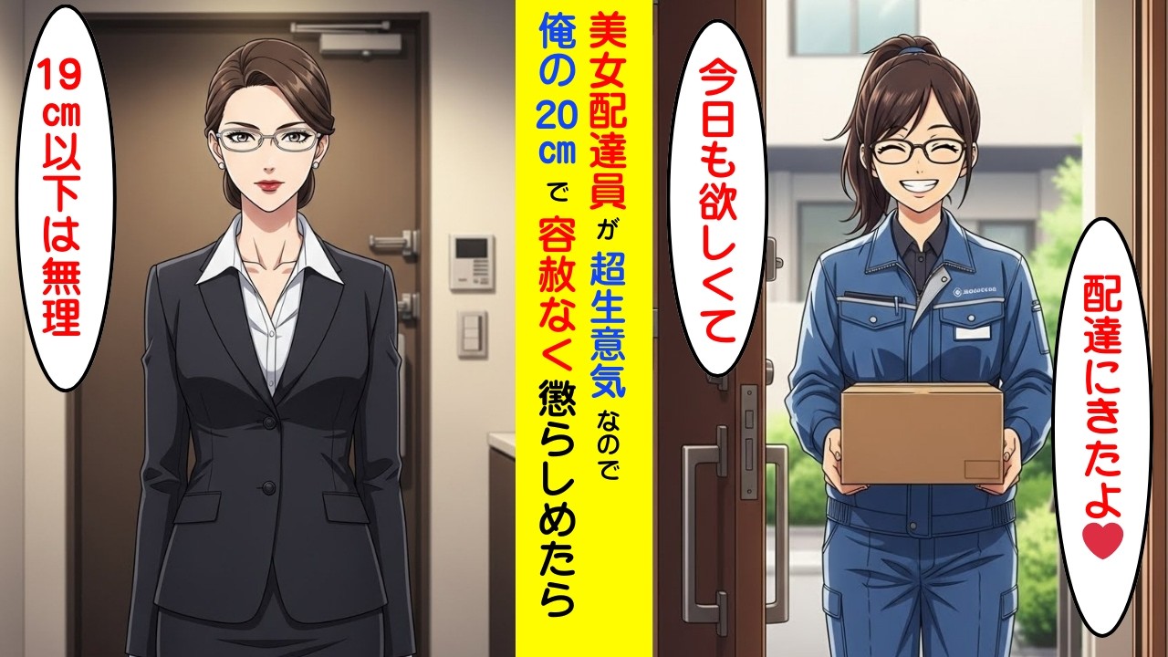 【漫画】生意気な配達員の美女を、家にあげて容赦なく制裁した結果【ラブコメ】