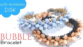 Beading Ideas - Bubble Bracelet with Kumihimo disk