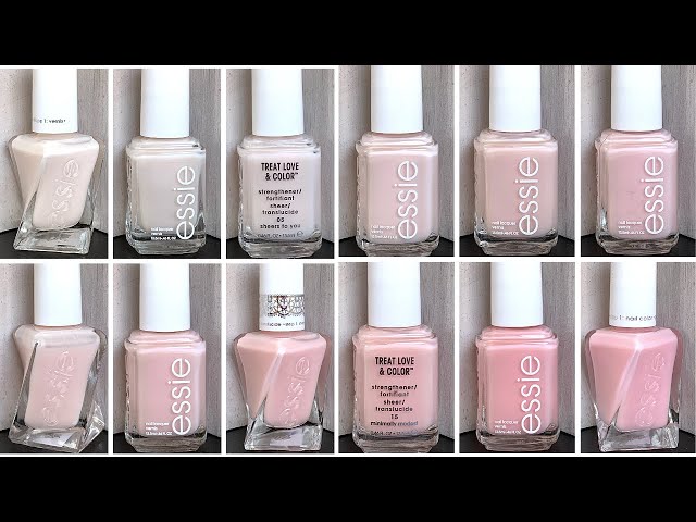 ESSIE Sheer Shades [NON-STREAKY!] LIVE SWATCH on RIDGY NAILS! - YouTube