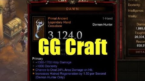 Crafted the GG Perfect Dawn on Hardcore!