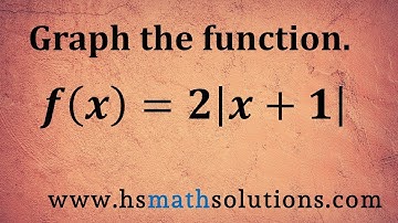 Graphing an Absolute Value Function (Example)