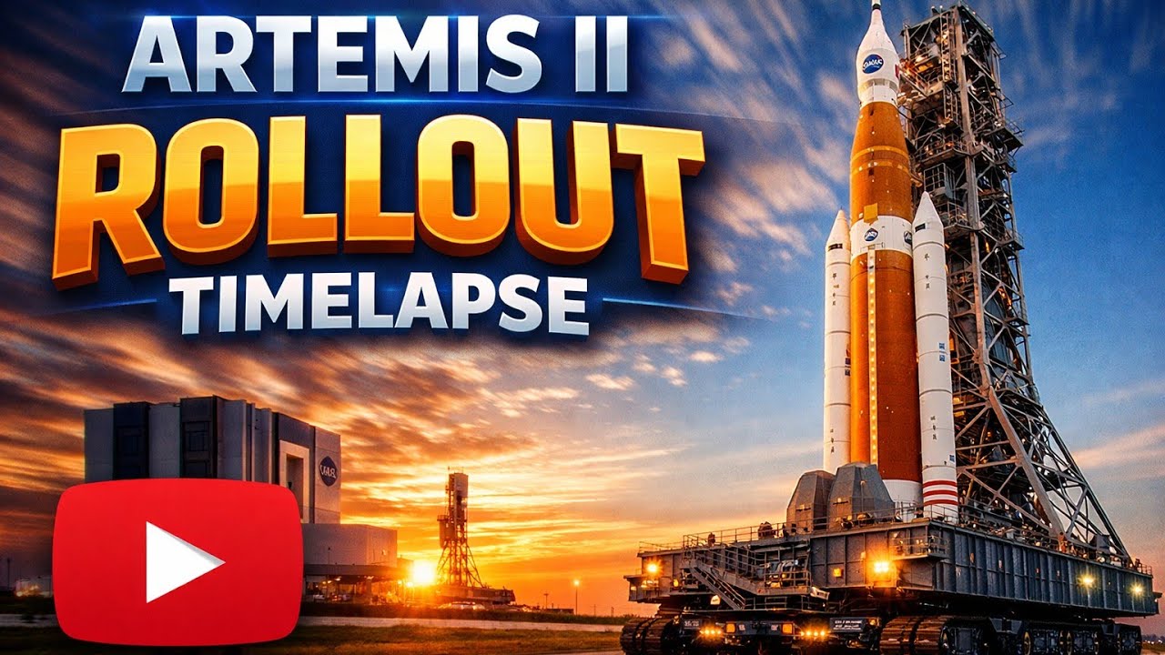Artemis II Rollout Timelapse