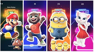 Tiles hop game, Talking Tom  vs Angela vs Rumi vs Mario # screenshot 1