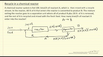 Recycle in a Chemical Reactor