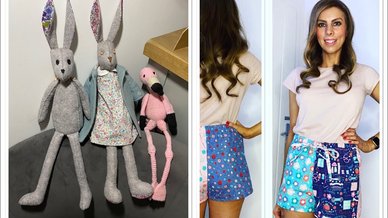 I made the Jaimie Shorts & Alfie Rabbit, sewing chat and mini demo. # ...