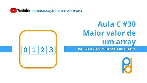 Linguagem C | Aula 30 - Maior valor de um Array/Vetor