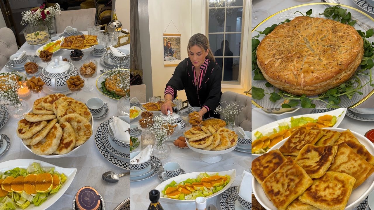 طاولة  رمضان للفطور بلا تمارة شهيوات متنوعين كل نهار ديري وحدة 