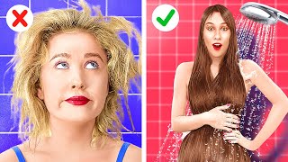 💇‍♀️SHORT HAIR VS LONG HAIR PROBLEMS || Crazy Girly Problems with Hair by 123 GO! Hacks