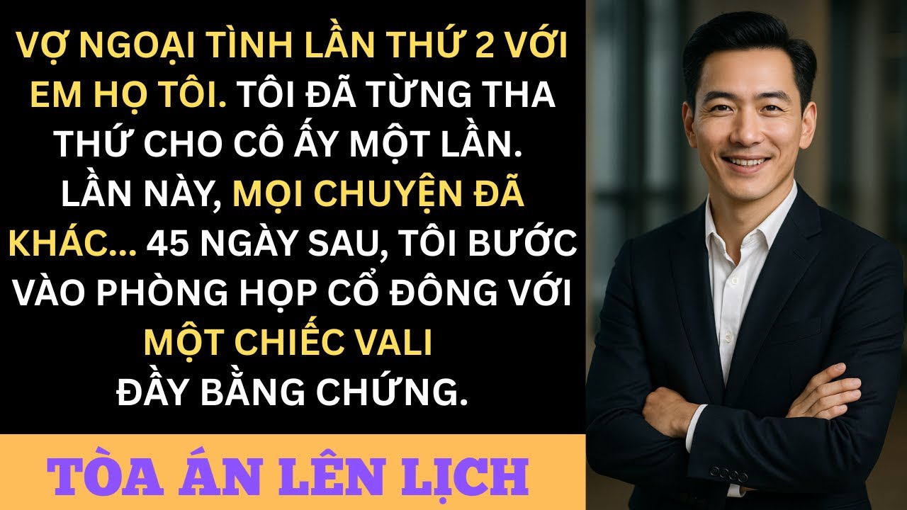 Vợ Ngoại Tình Lần 2 — Tôi Im Lặng, 45 Ngày Sau Tôi Đứng Trước Cuộc Họp Cổ Đông Với Một Chiếc Vali..