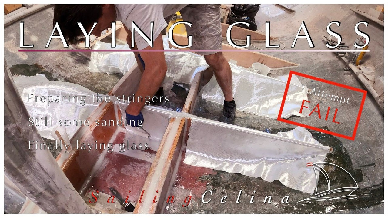 ⁣FAILED - Drama in the galley - Laying glass on my Sun Magic 44 - SailingCelina Ep.26