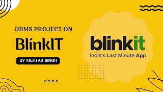 DBMS PROJECT ON BLINKIT