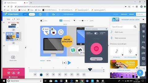 4. Powtoon: Adding slides, music & voiceover and creating an animated video.