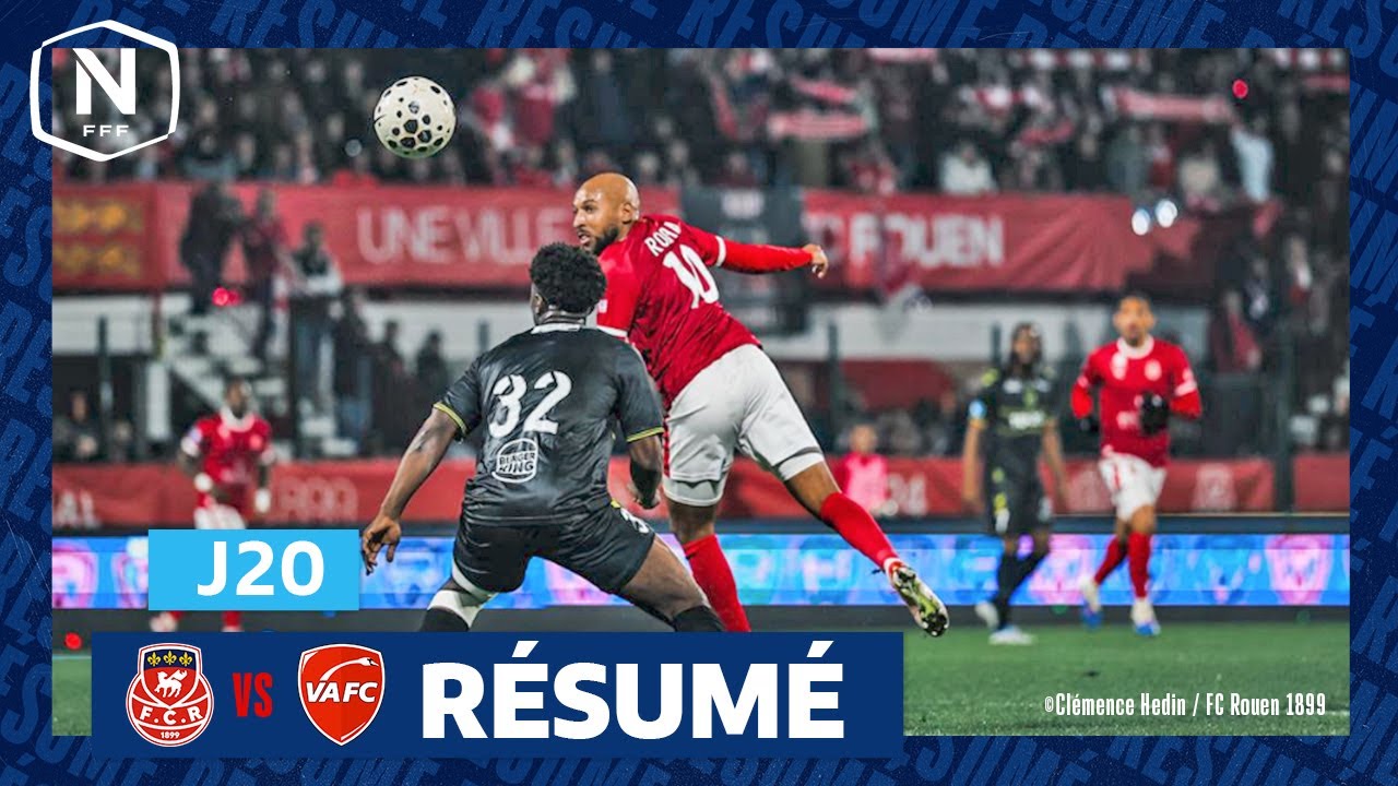 J20 I FC Rouen 1899 - Valenciennes FC (1-2) I National FFF 2025-2026