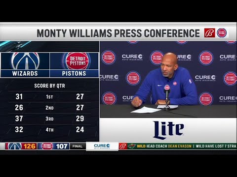 Pistons LIVE 11.27.23: Monty Williams