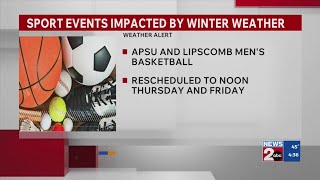 Middle TN sporting events impacted by winter weather
