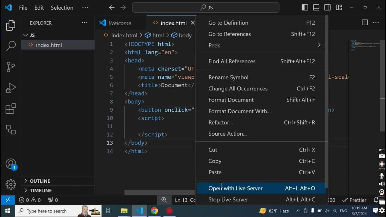6. A Basic HTML and JavaScript Alert Demo - YouTube