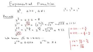 Lecture17 | Exponential Function | Precalculus