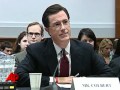 Raw Video: Colbert Asked to Leave Hearing