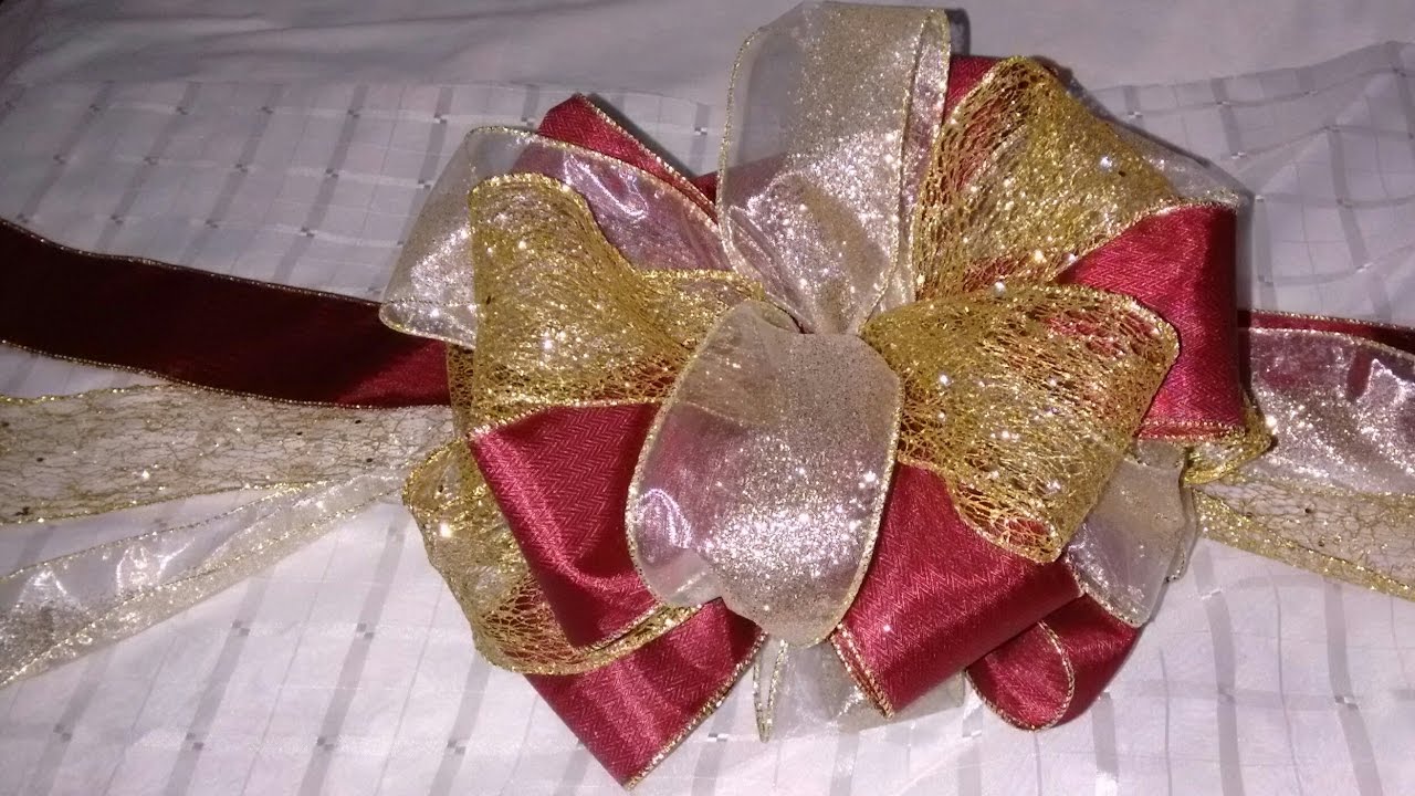 Como hacer Moños con Listón /How to make Bow with Ribbon - YouTube