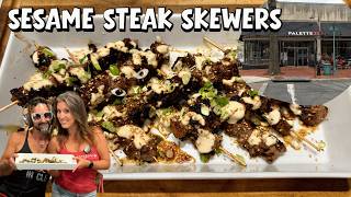 Sesame Steak Skewers (Palette 22 copycat recipe) | Tara the Foodie