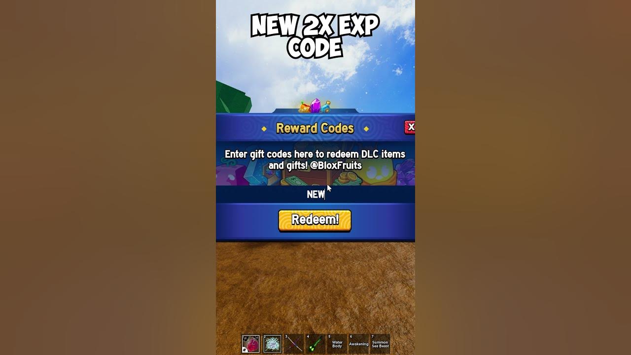 New Blox Fruits 2x Exp Code #bloxfruits in 2023