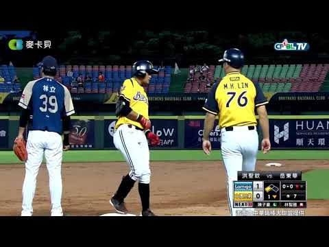 【職棒30精彩好球】07/12中信兄弟岳東華把球變不見！讓Lamigo桃猿黃敬瑋找不到球，形成三壘安打