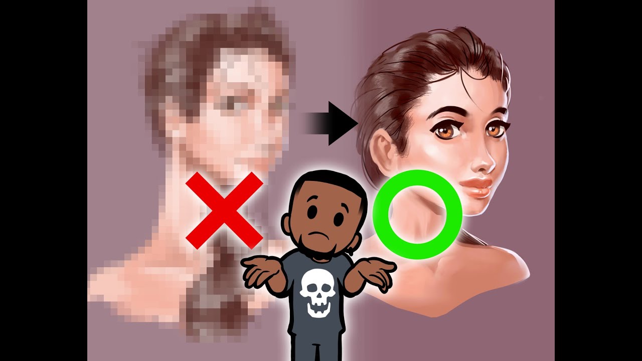 Laughing at and Fixing Bad Art (How to Fix With Basic Brush)