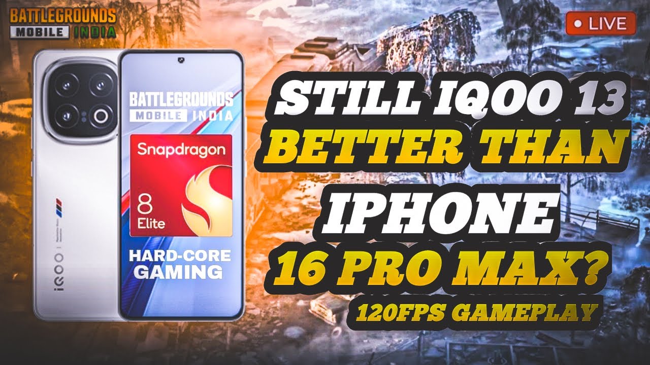 🔴IQOO 13 BGMI 120 FPS GAMEPLAY | IQOO 13 INDIA FASTEST PHONE LIVE ...