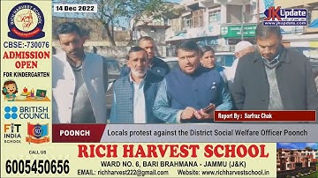 Locals protest against the District Social Welfare Officer Poonch