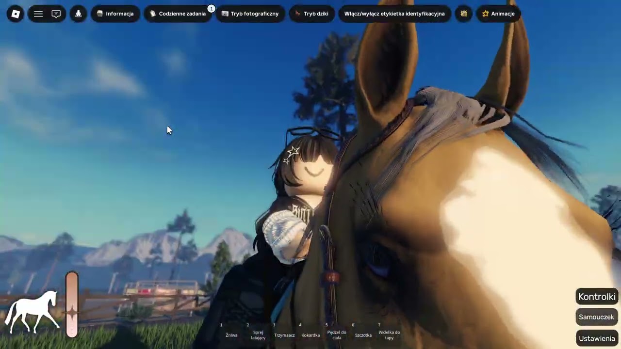 trening westernowy na nowym koniu w robloxie