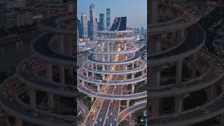 The Five-Level Interchange Comes Alive | Incredible Traffic Engineering#Shorts #megaprojects#engine