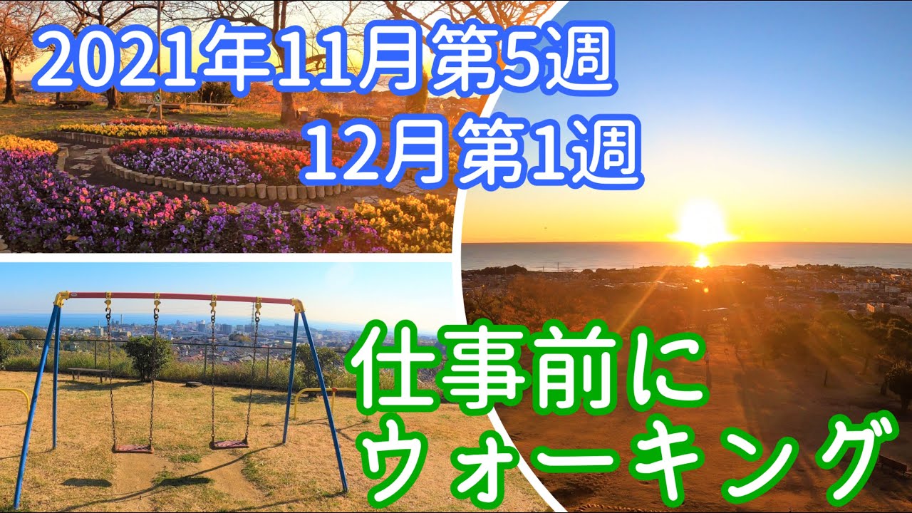 《日立市》日立で一番(？)眺めの良いブランコ、かみね公園から朝日を眺めながらウォーキングしてみました(^^♪
