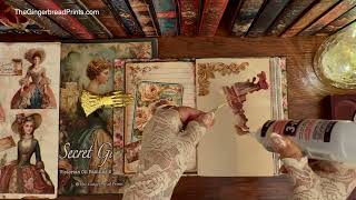 ASMR 3 Pages Collage Victorian Secret Garden Journal Made with Amazon Book Aesthetic Paper Craft