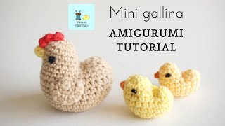 Mini gallina tutorial amigurumi paso a paso.